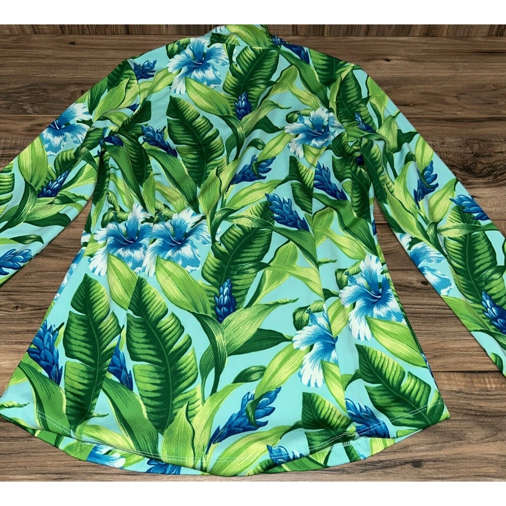Tommy Bahama Golf Tennis 1/3 Zip Jacket Pullover, Blue/Green‎ Womens Small - Picture 6 of 7